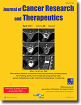 Journal of Cancer Research and Therapeutics 11(3):p 655, Jul–Sep 2015. | DOI: 10.4103/0973-1482.139346